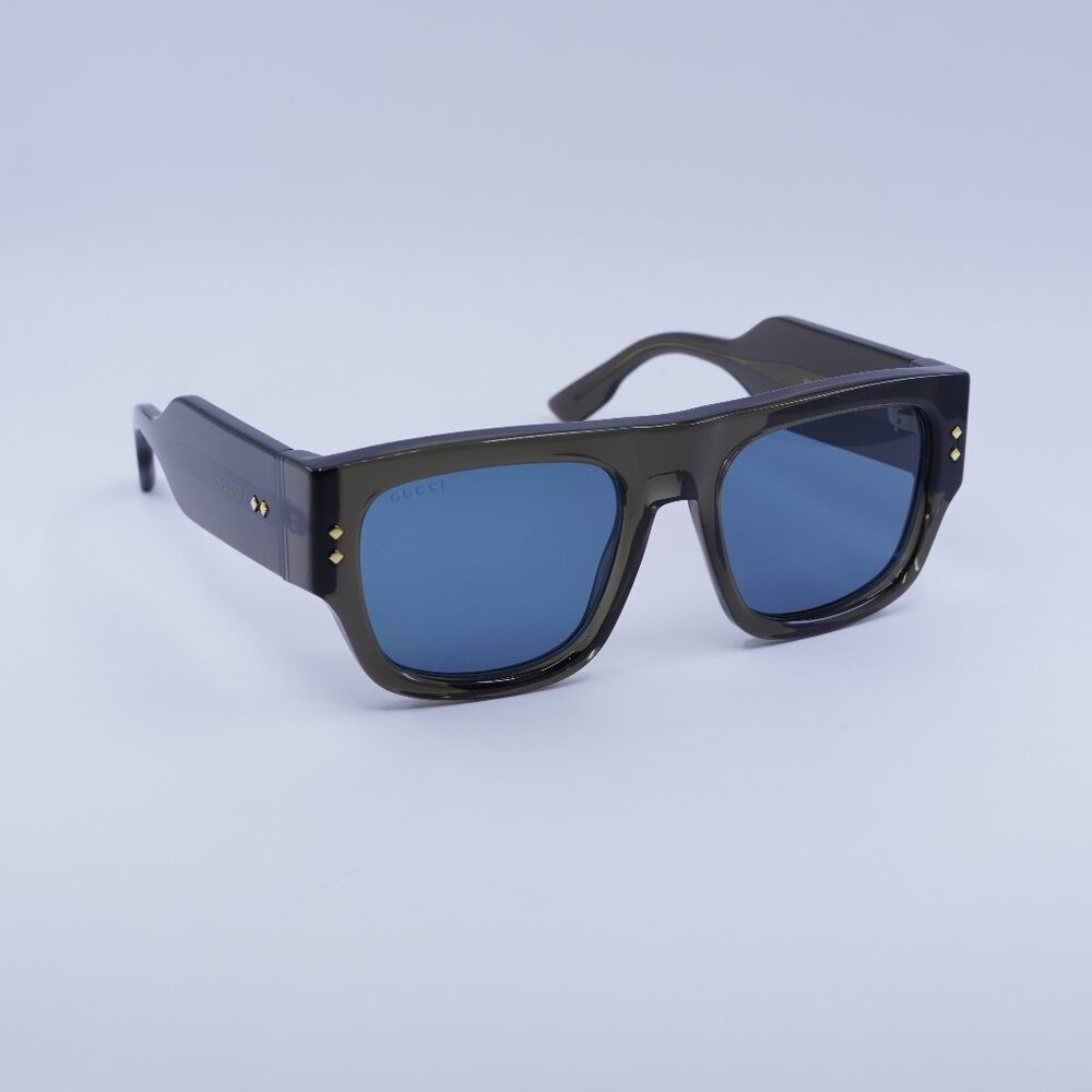 🕶️ New Gucci GG1262S 003 Sunglasses - Grey Frame, Blue Lenses - Picture 1 of 12